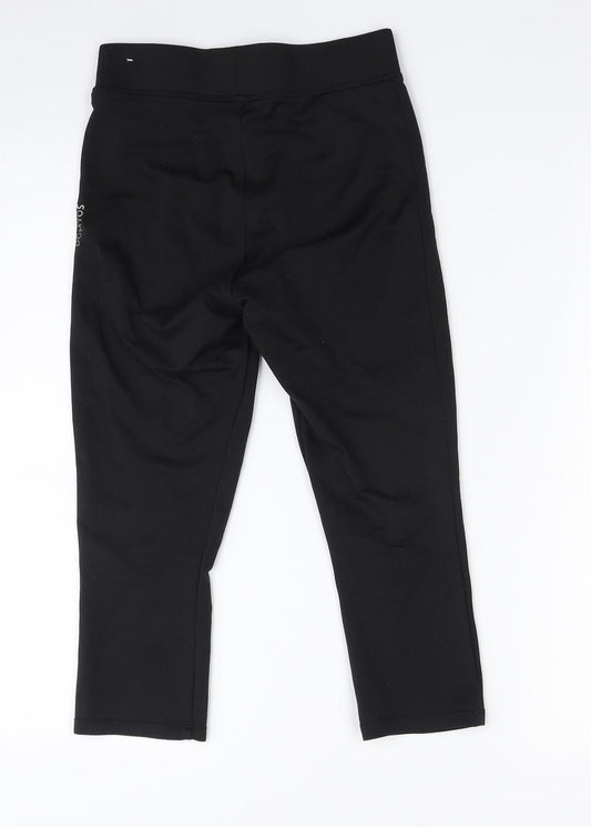 DOMYOS Womens Black Polyester Compression Leggings Size S L18 in Athletic