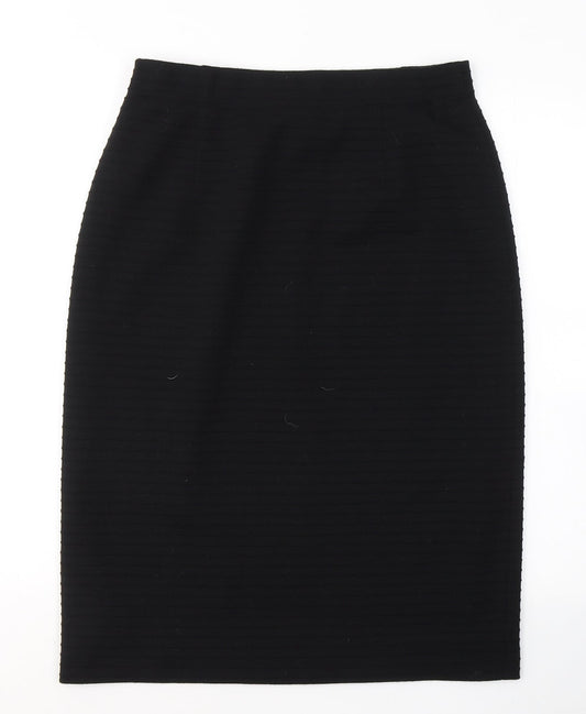 ara Womens Black Cotton Straight & Pencil Skirt Size 14