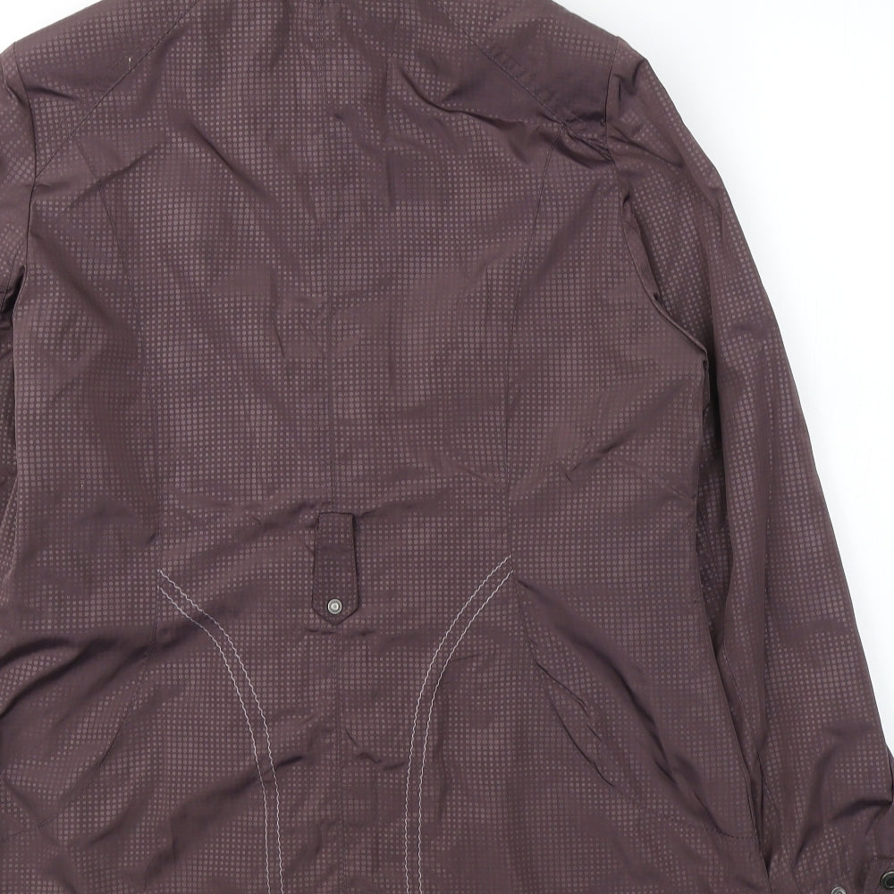 Klass Womens Brown Polka Dot Jacket Coat Size 12 Zip
