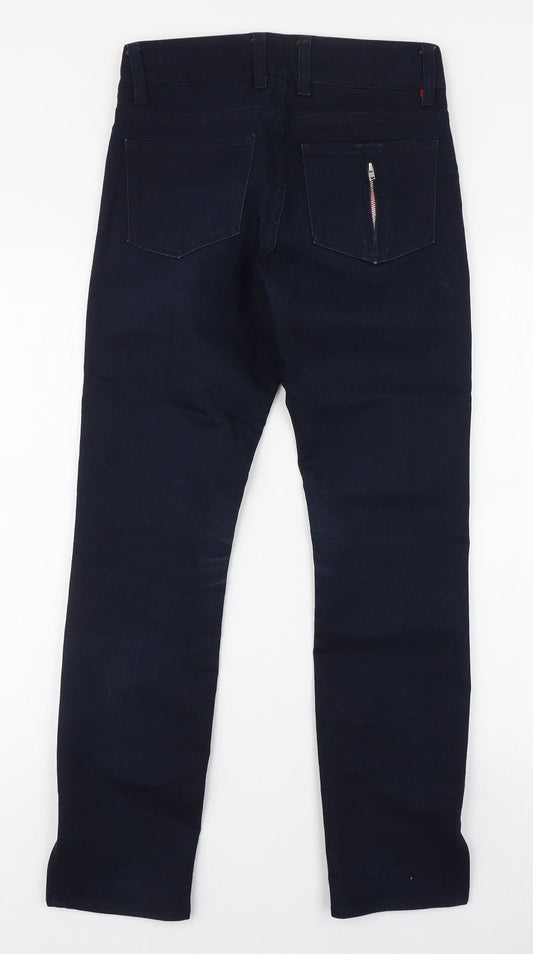 Suzy Radcliffe Womens Blue Cotton Straight Jeans Size 27 in L28 in Regular Zip