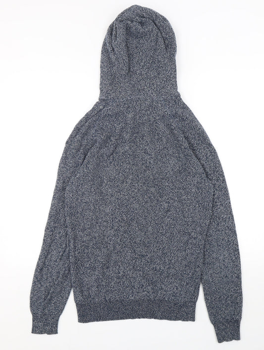 NEXT Mens Blue Cotton Pullover Hoodie Size S