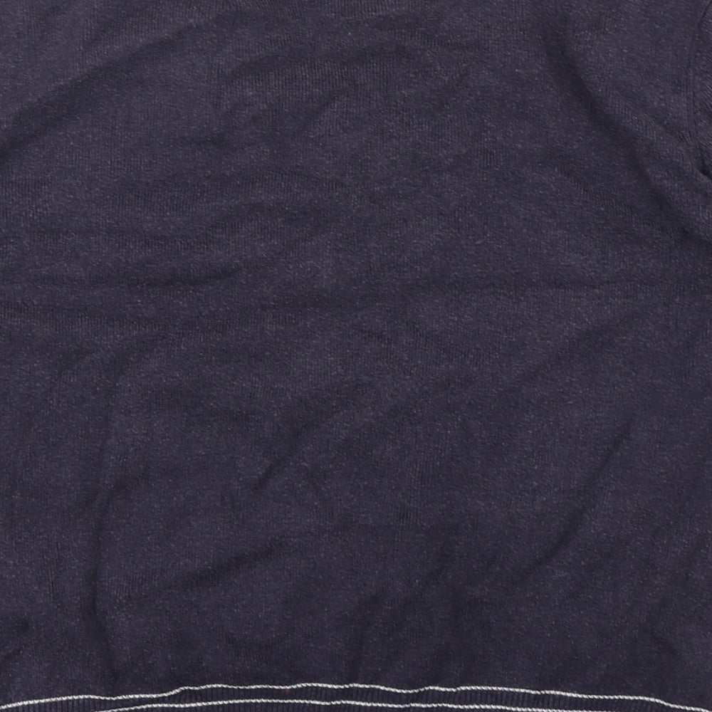 CC Womens Blue V-Neck Viscose Pullover Jumper Size L