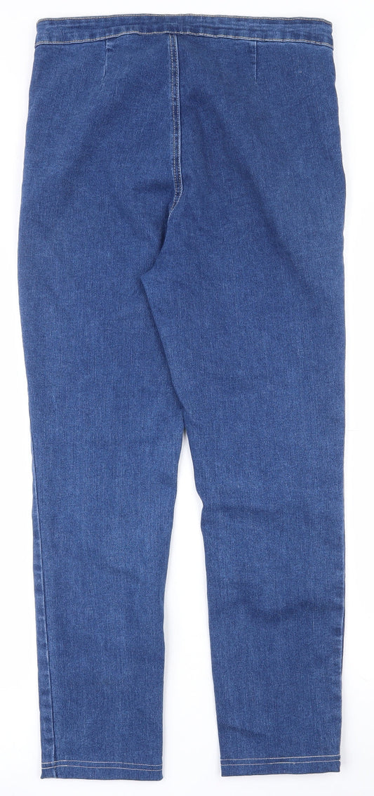 Preworn Womens Blue Cotton Skinny Jeans Size 30 in L26 in Regular Zip