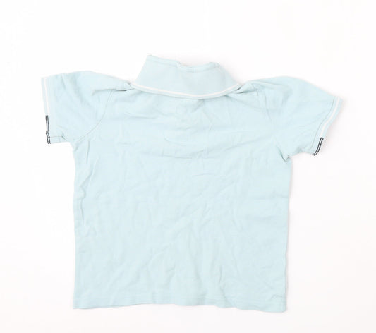 Very Boys Blue Cotton Basic Polo Size 8 Years Collared Button