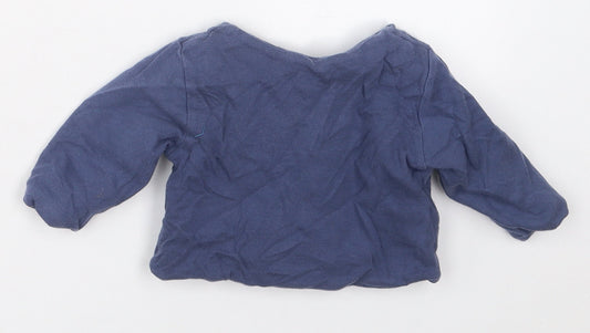 Mini Club Boys Blue Jacket Size 3-6 Months Button - Snuggles