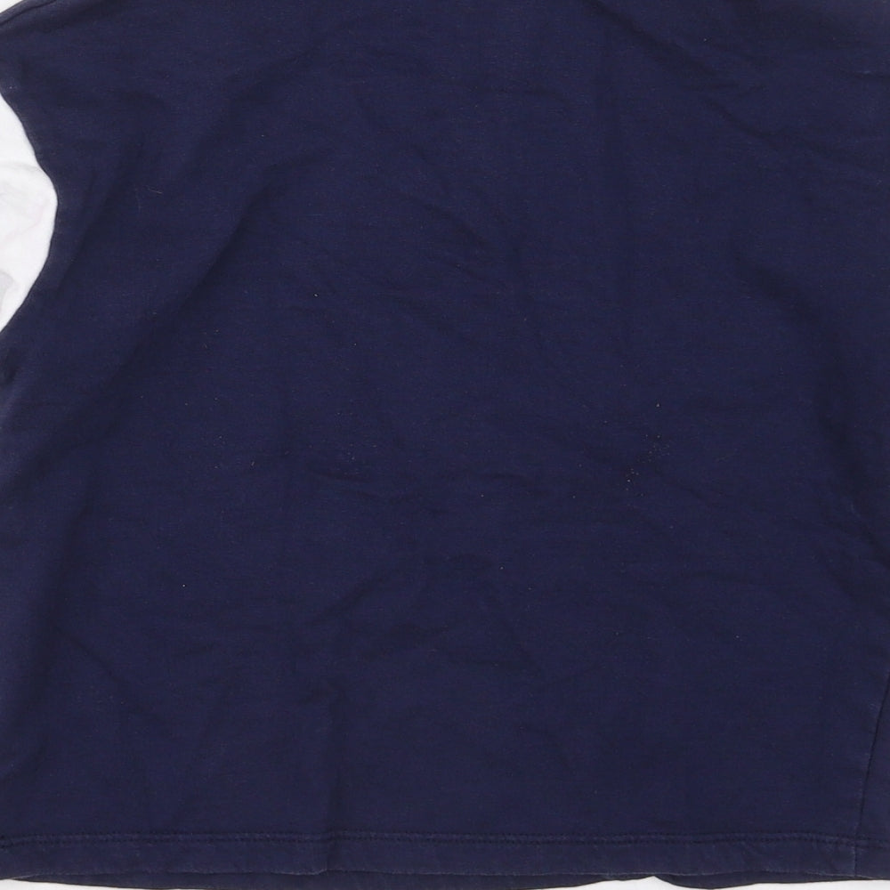 George Girls Blue Cotton Pullover Sweatshirt Size 8-9 Years Zip - Girl Hero