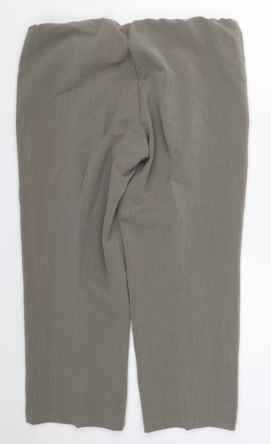 Sarah Hamilton Womens Grey Polyester Trousers Size 16 L25 in Regular