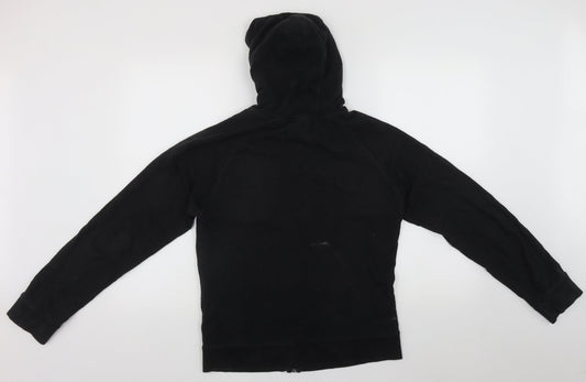 Centrered Mens Black Cotton Full Zip Hoodie Size S