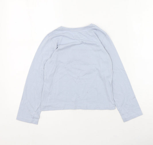 Primark Girls Blue Cotton Pullover Casual Size 7-8 Years Round Neck Pullover - Make Today Amazing