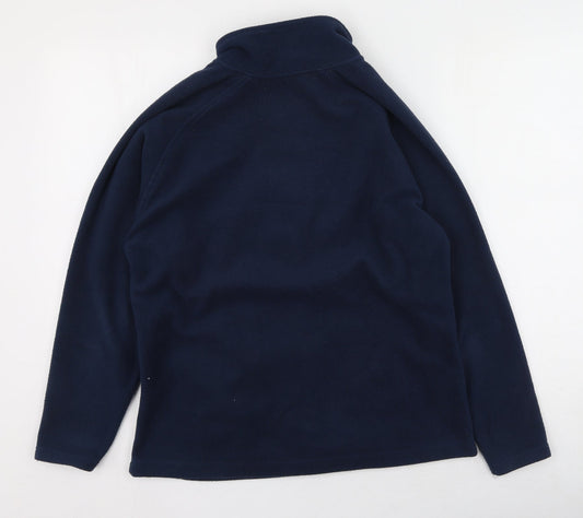 Tru collection Mens Blue High Neck Polyester Full Zip Jumper Size S