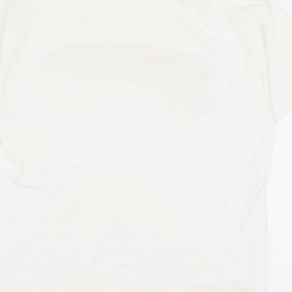 Gildan Boys White Cotton Basic T-Shirt Size M Round Neck Pullover - Superman