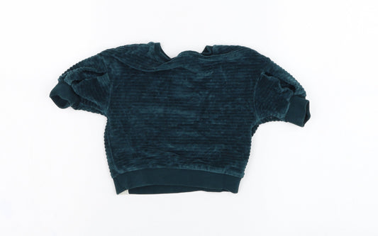 NEXT Girls Green Cotton Pullover Jumper Size 3-6 Months Pullover - Star