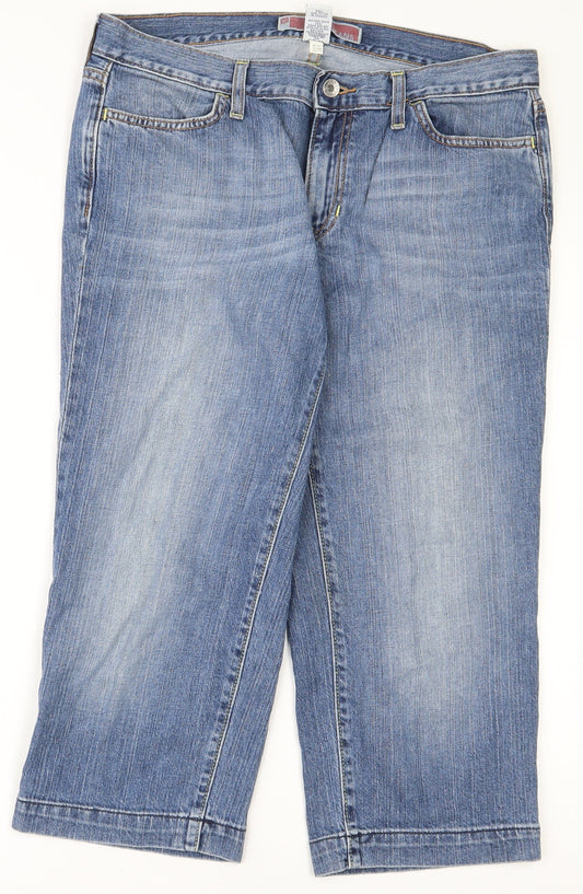Gap Womens Blue Cotton Straight Jeans Size 6 L20.5 in Regular Zip