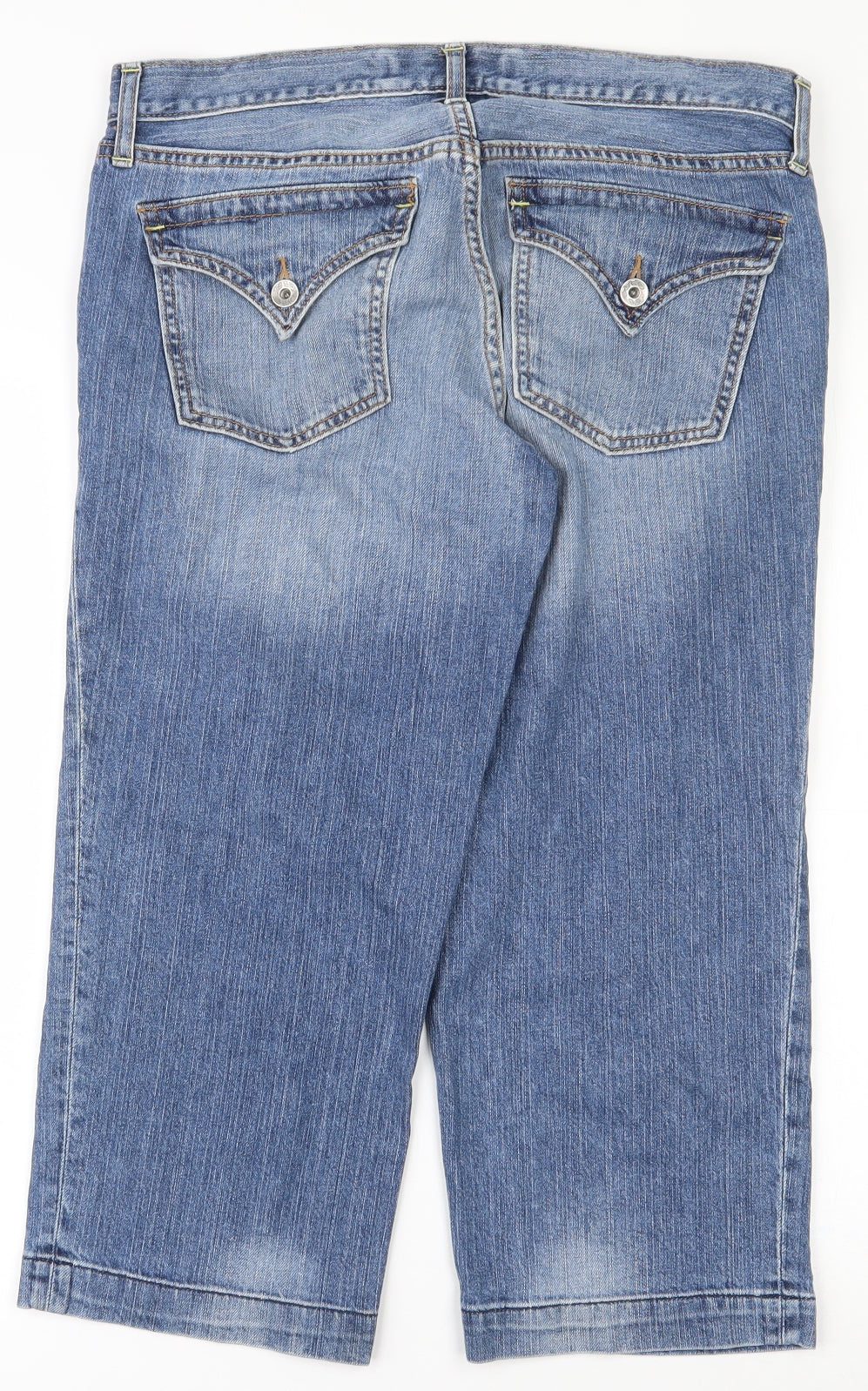 Gap Womens Blue Cotton Straight Jeans Size 6 L20.5 in Regular Zip