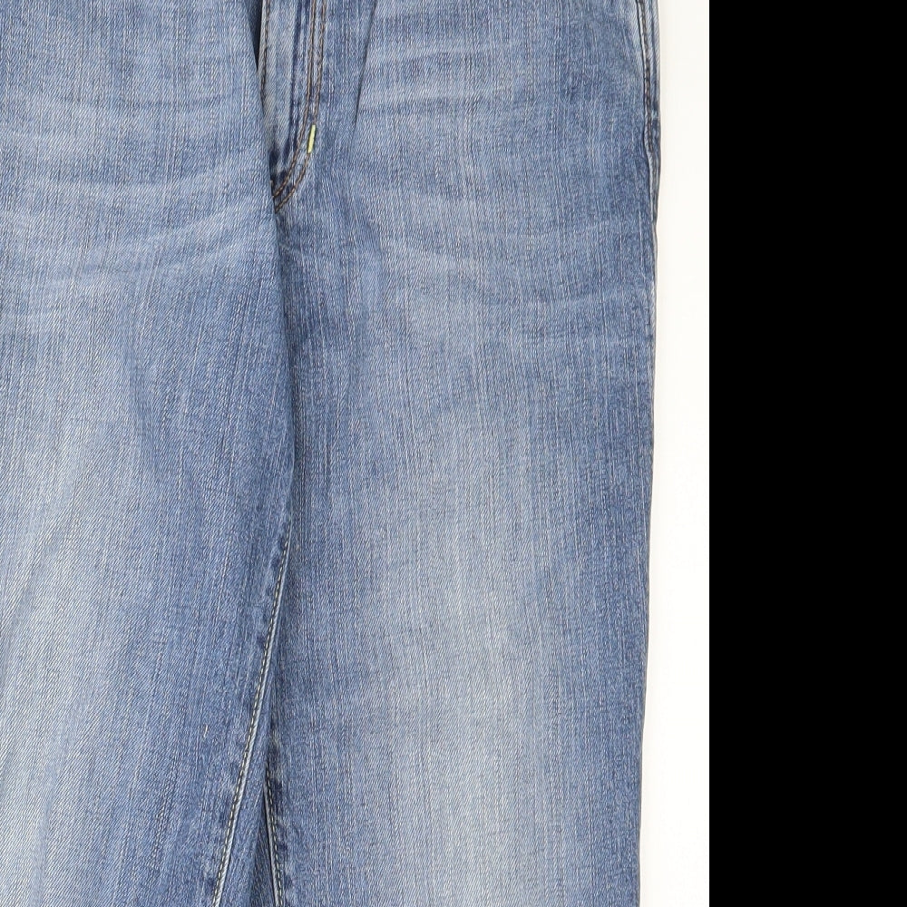 Gap Womens Blue Cotton Straight Jeans Size 6 L20.5 in Regular Zip