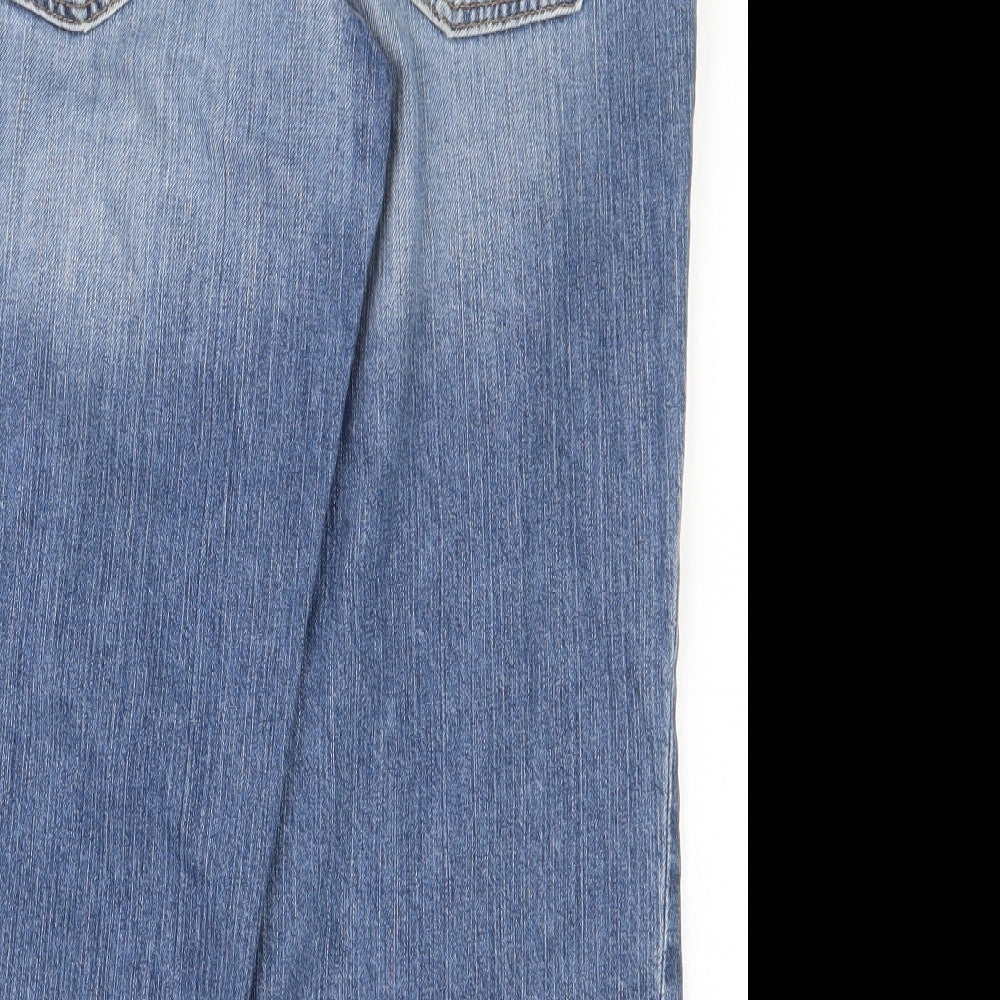 Gap Womens Blue Cotton Straight Jeans Size 6 L20.5 in Regular Zip