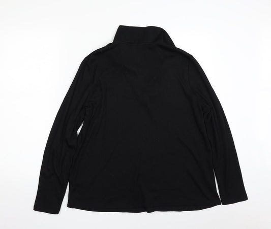 Marks and Spencer Womens Black Polyester Pullover Sweatshirt Size 18 Pullover