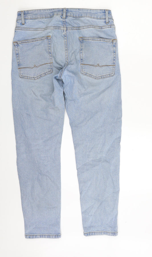 ASOS Womens Blue 100% Cotton Tapered Jeans Size 28 in L30 in Slim Zip