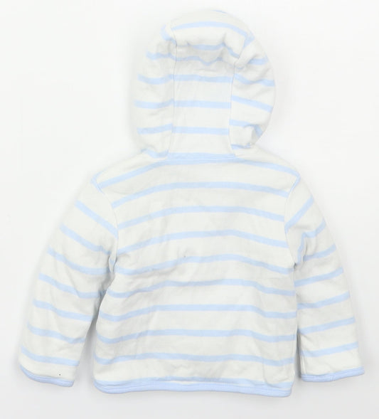 Debenhams Boys Blue Striped Jacket Size 3-6 Months Button - Junior J