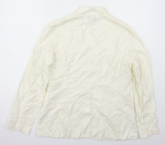 Marks and Spencer Womens Ivory Jacket Size 12 Hook & Eye