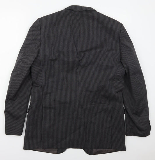 St Michael Mens Grey Striped Wool Jacket Suit Jacket Size 42