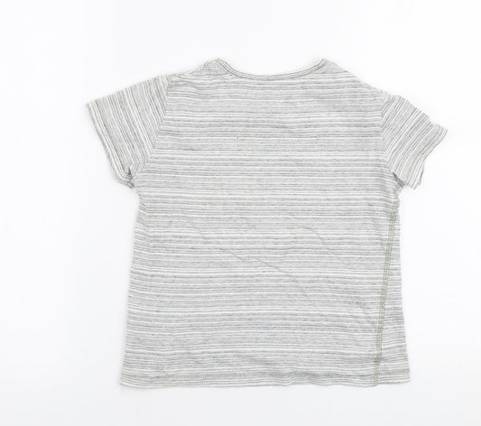 NEXT Boys Grey 100% Cotton Jersey T-Shirt Size 5 Years Round Neck Pullover - Squadron