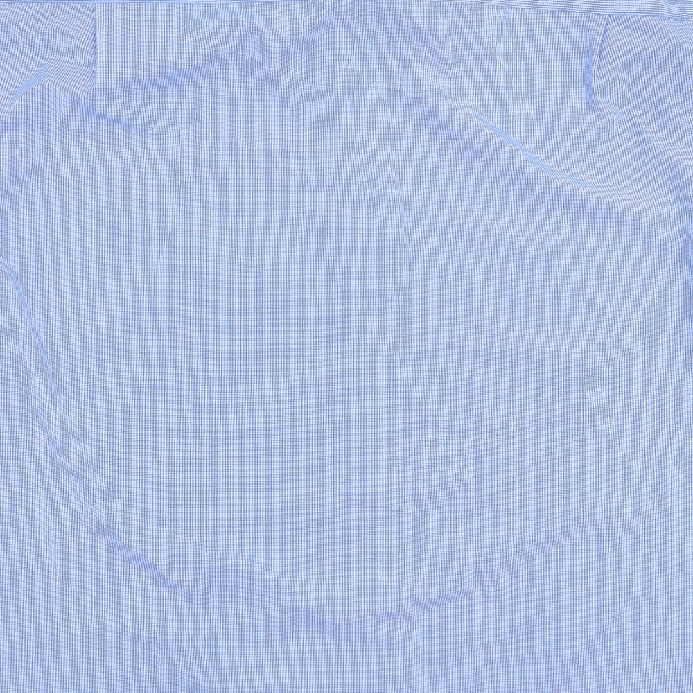 Marks and Spencer Mens Blue Polyester Button-Up Size M Collared Button