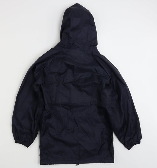TruTex Boys Blue Rain Coat Jacket Size L Zip