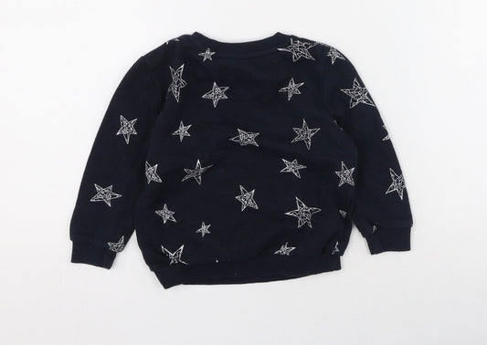 Primark Boys Blue Cotton Pullover Sweatshirt Size 2-3 Years