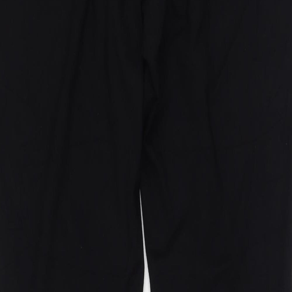 NEXT Womens Black Viscose Trousers Size 16 L32.5 in Regular
