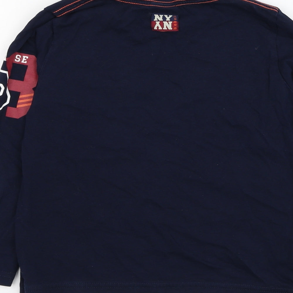 Boboli Boys Blue Cotton Basic T-Shirt Size 6 Years Round Neck Pullover - NY