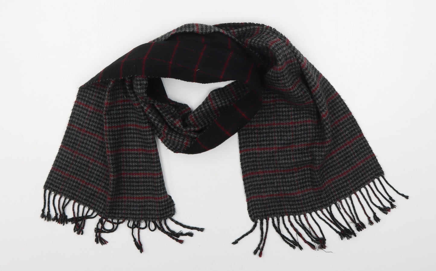 Preworn Unisex Multicoloured Houndstooth Polyester Scarf