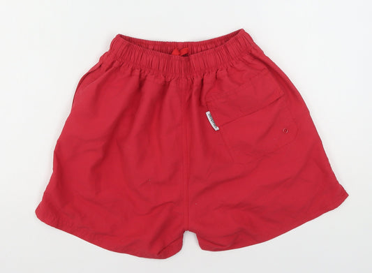 Dolphin Mens Red Polyester Athletic Shorts Size S Regular - Swim Shorts