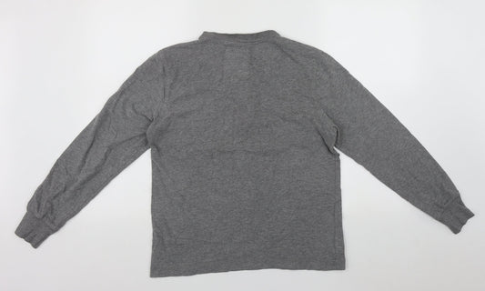 Tokyo Mens Grey Round Neck  Cotton Pullover Jumper Size S