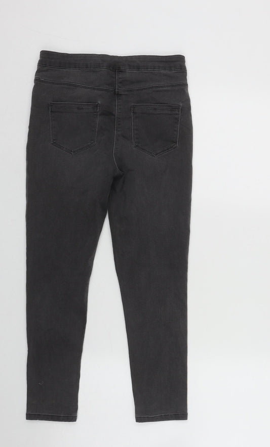 Matalan Girls Grey Cotton Skinny Jeans Size 10 Years L20 in Regular Zip