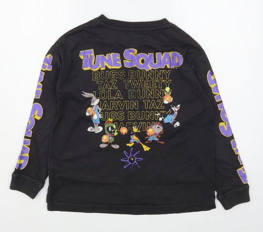 Marls & Spencer Girls Grey Cotton Pullover Sweatshirt Size 9-10 Years Pullover - Loony Tunes