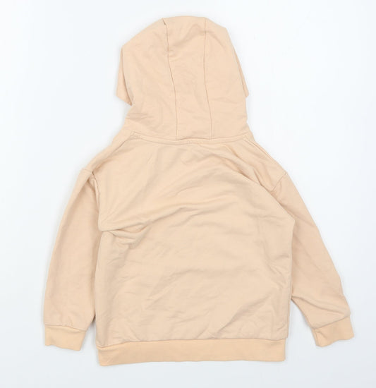 Dunnes Stores Girls Pink Cotton Pullover Hoodie Size 5-6 Years Pullover