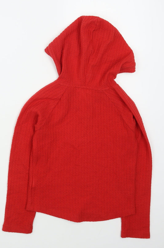 FOREVER 21 Girls Red Polyester Pullover Hoodie Size 7-8 Years Pullover