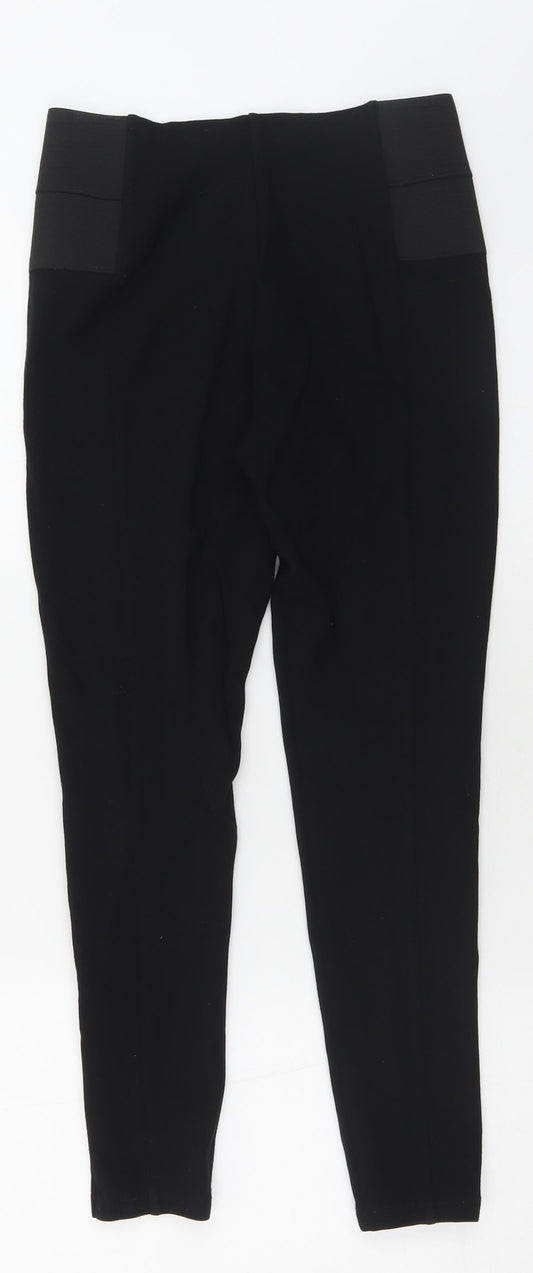 Preworn Womens Black Polyester Trousers Size 30 in L28 in Regular
