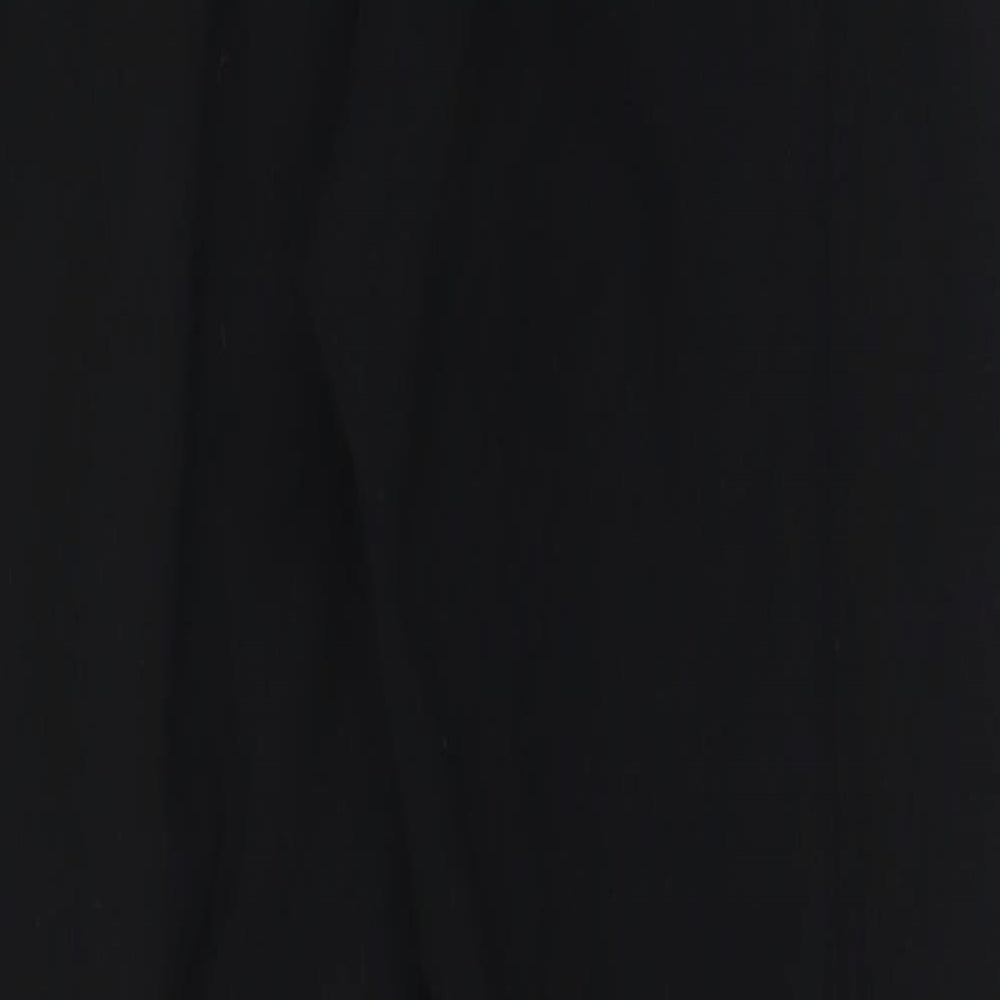 Preworn Womens Black Polyester Trousers Size 30 in L28 in Regular