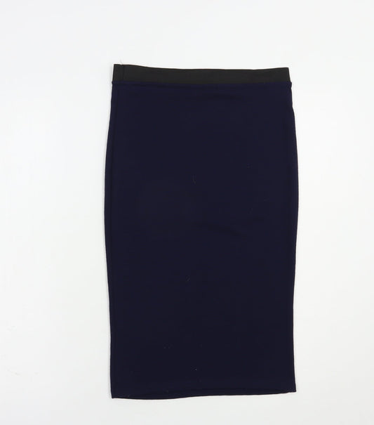 Influence Womens Blue Polyester Straight & Pencil Skirt Size S