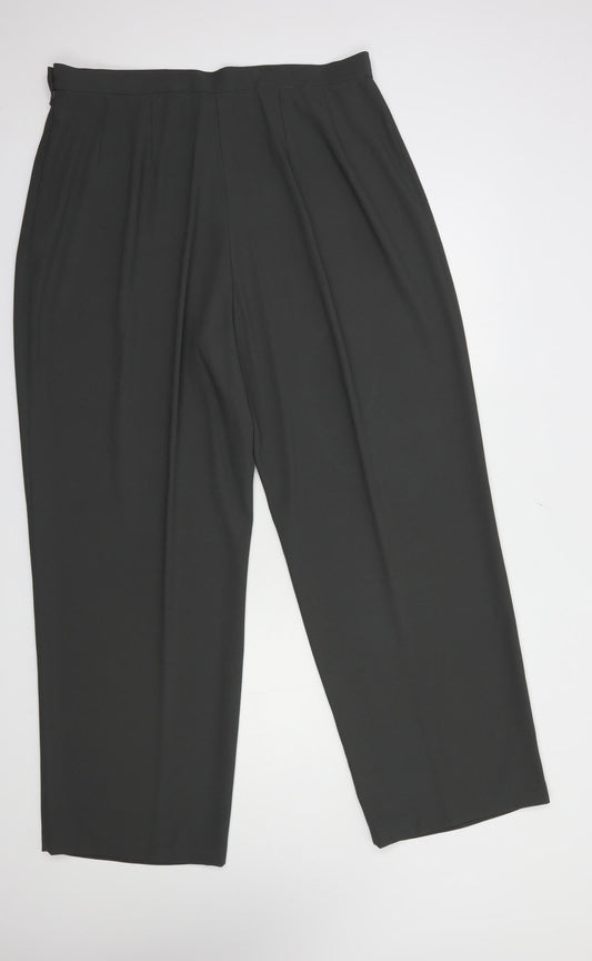 Mark Angelo Womens Grey Polyester Dress Pants Trousers Size 20 L30 in Regular Button