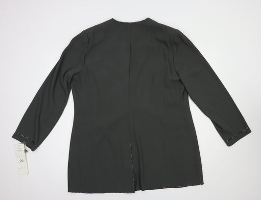Mark Angelo Womens Grey Jacket Blazer Size 20 Button