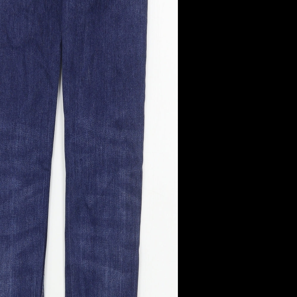 Lee Mens Blue Lyocell Skinny Jeans Size 25 in L31 in Regular Button