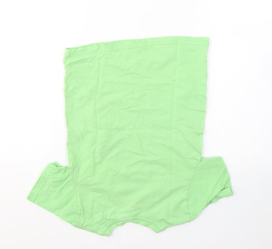Cherokee Boys Green Cotton Basic T-Shirt Size 5-6 Years Round Neck Pullover - Homework