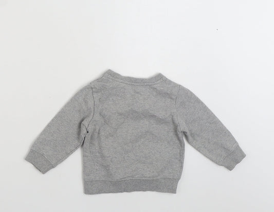 George Girls Grey Cotton Pullover Jumper Size 9-12 Months Pullover - Miami