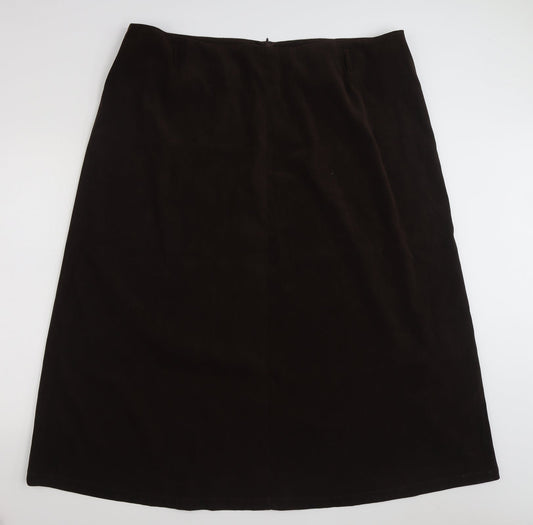 essence Womens Brown Polyester Maxi Skirt Size 26 Zip