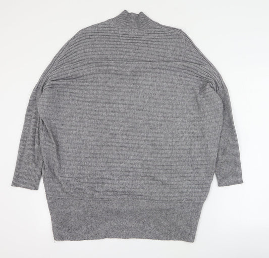 River Island Womens Grey Viscose Jumper Dress Size S Halter Pullover