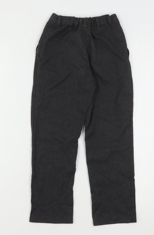 George Boys Grey Polyester Dress Pants Trousers Size 6-7 Years Regular Hook & Eye