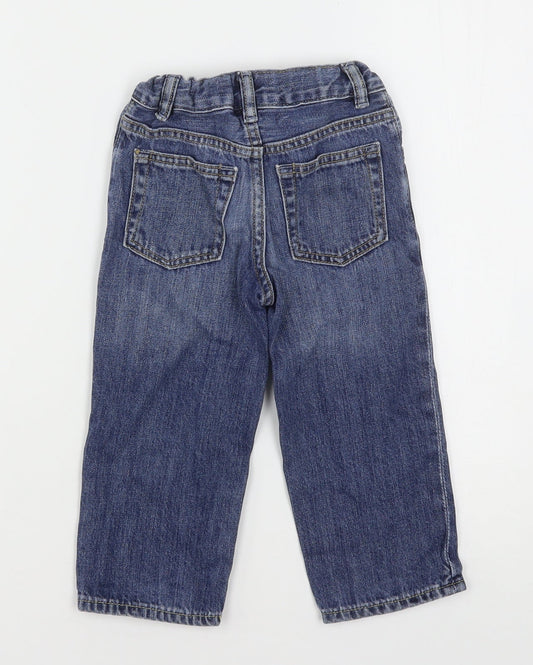 Gap Boys Blue Cotton Straight Jeans Size 2 Years Regular